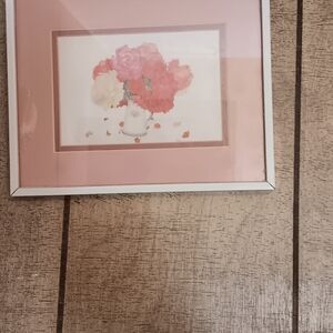 VINTAGE PAIR FLORAL DESIGNS WALL PICTURES. 9 3/4"×8".